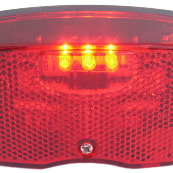 City Dragerachterlicht 3 led inclusief batterijen Rood