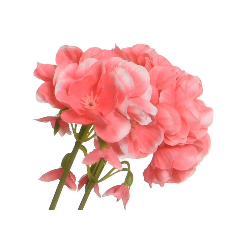 Cargue la imagen en el visor de la galería, Decoris kunstplant geranium in pot polyester 25x25x35cm 4 assorti
