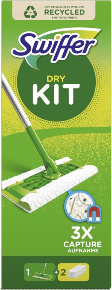 Swiffer starterskit met 1 handvat 2 droge doekjes navullingen 1 set