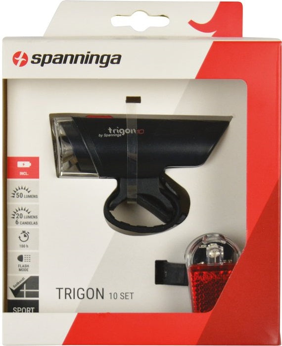 Load image into Gallery viewer, Verlichtingset Spanninga Trigon 10 XB + Pyro XB
