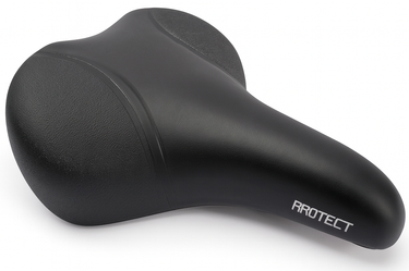 Edge fietszadel city protect met hoekbescherming - zwart