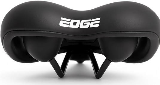 Edge fietszadel city rental - zwart (op kaart)