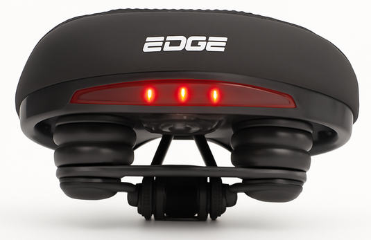 Edge fietszadel veneto incl. oppakbeugel en achterlicht - zwart