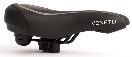 Edge fietszadel veneto incl. oppakbeugel en achterlicht - zwart