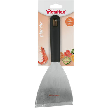 Metaltex plancha barbecue spatel 23.8x10 cm zwart rvs