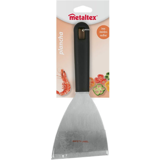 Metaltex plancha barbecue spatel 23.8x10 cm zwart rvs