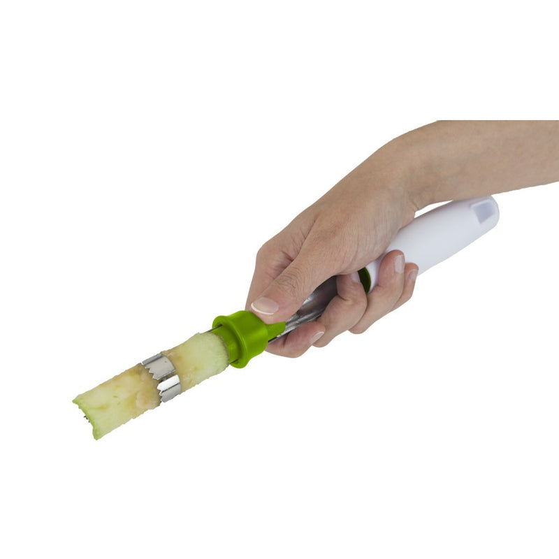 Load image into Gallery viewer, Metaltex mrs apple appelboor wit groen rvs
