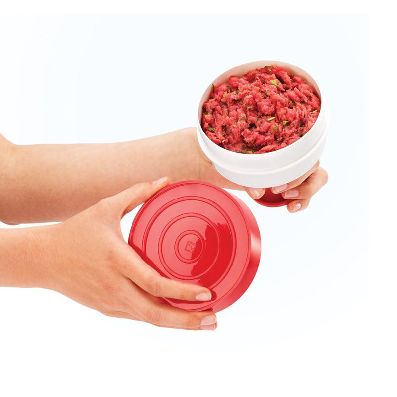 Load image into Gallery viewer, Metaltex kitchen helpers hamburgerpers 11 cm rood wit
