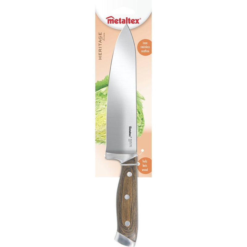 Load image into Gallery viewer, Metaltex heritage chefmes met houten greep 34 cm
