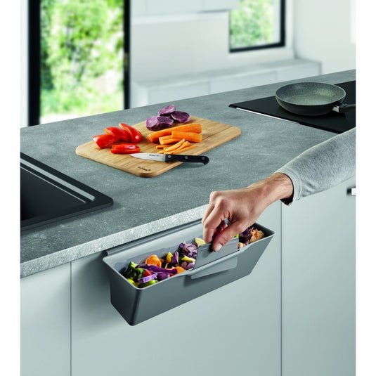 Metaltex clean tex aanrechtafvalbak 35x16x13 cm grijs