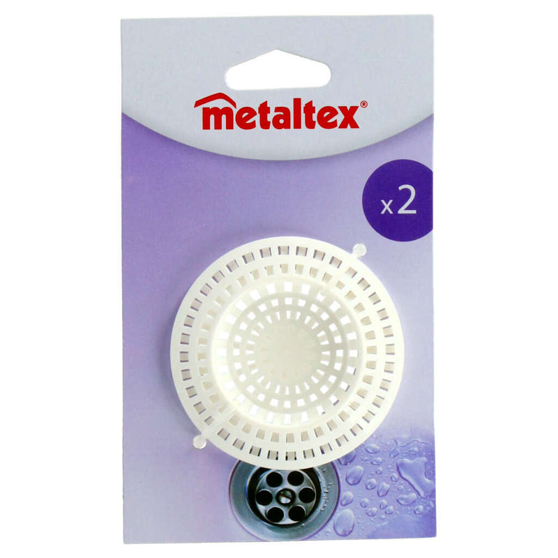 Load image into Gallery viewer, Metaltex gootsteenfilter 2 stuks wit kunststof
