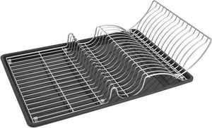 Metaltex afdruiprek wingtex 51x31 cm antraciet zilver 2-delig