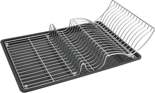 Metaltex afdruiprek wingtex 51x31 cm antraciet zilver 2-delig