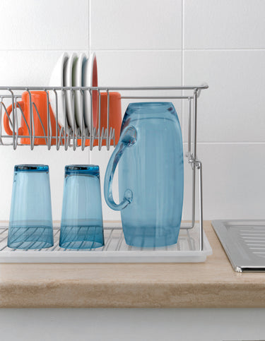 Tomado-metaltex tomado-metaltex silver afdruiprek 45x31x28cm 2 verdiepingen