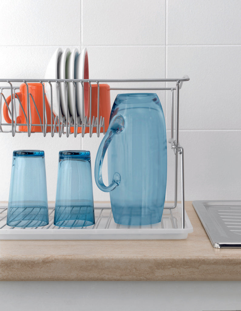 Load image into Gallery viewer, Tomado-metaltex tomado-metaltex silver afdruiprek 45x31x28cm 2 verdiepingen
