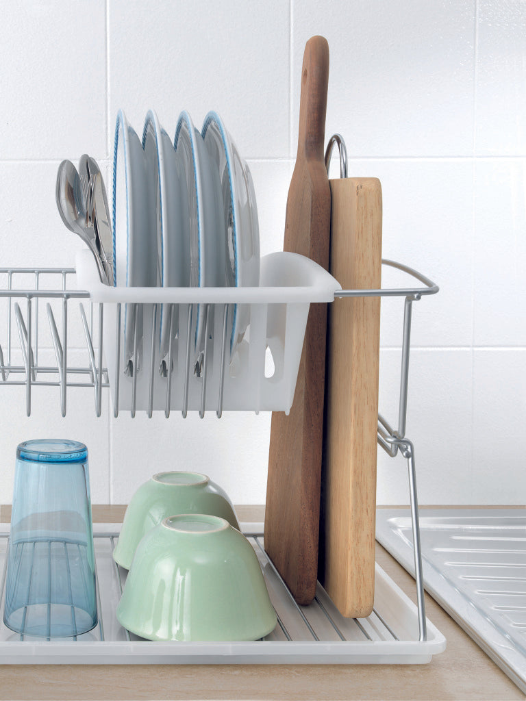 Load image into Gallery viewer, Tomado-metaltex tomado-metaltex silver afdruiprek 45x31x28cm 2 verdiepingen
