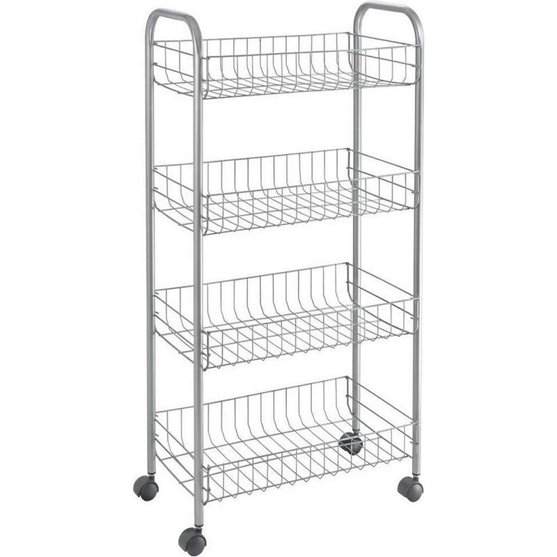 Load image into Gallery viewer, Metaltex keuken badkamer opbergtrolley ascona 41x23x84 cm wieltjes
