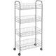 Metaltex keuken badkamer opbergtrolley ascona 41x23x84 cm wieltjes