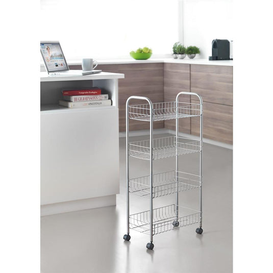 Metaltex opbergtrolley ascona grijs | 2 stuks