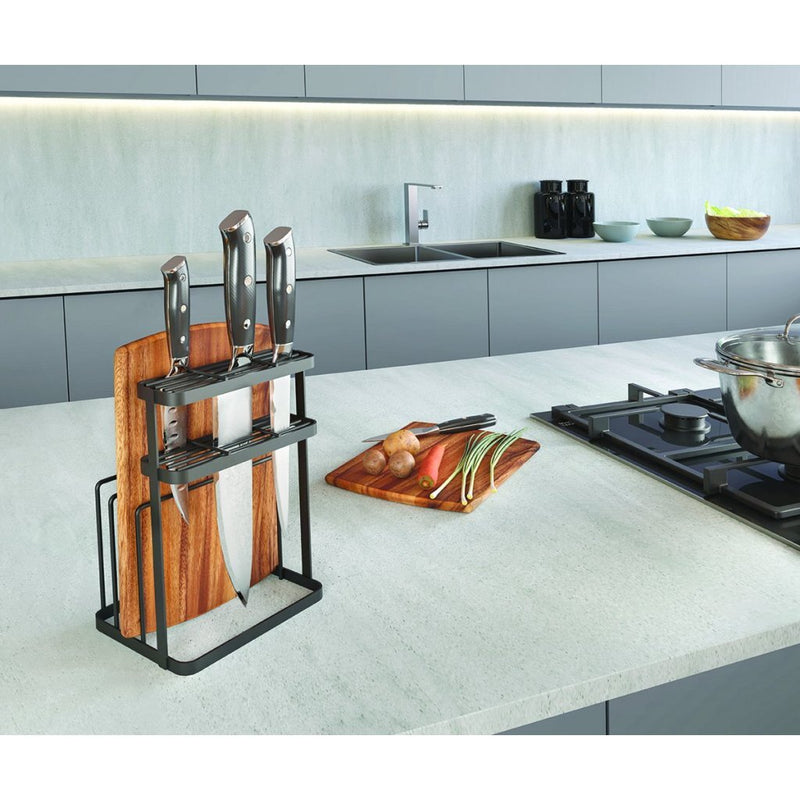 Load image into Gallery viewer, Metaltex tokyo line rek voor messen en snijplanken 16x12x22 cm zwart
