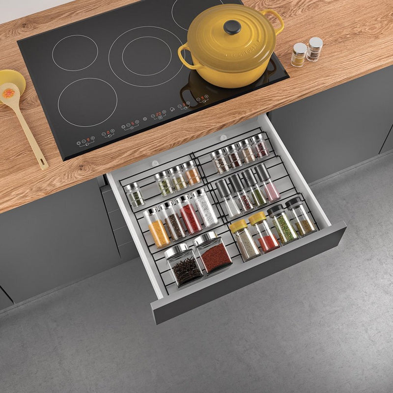 Load image into Gallery viewer, Metaltex verschuifbaar kruidenrek 26-51 cm zwart metaal
