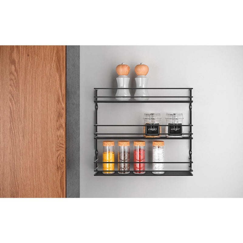 Load image into Gallery viewer, Metaltex pepito kruidenrek 3 etages 36x32x8 cm zwart
