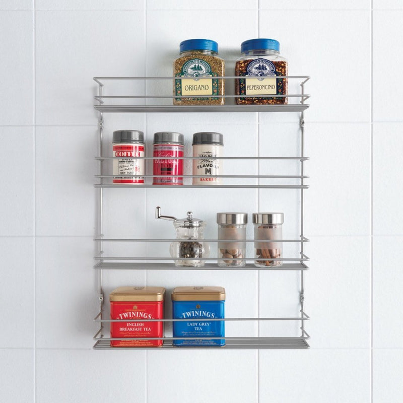 Load image into Gallery viewer, Metaltex space saver smart kitchen pepito kruidenrek 4 etages 36x8x45 cm zilver
