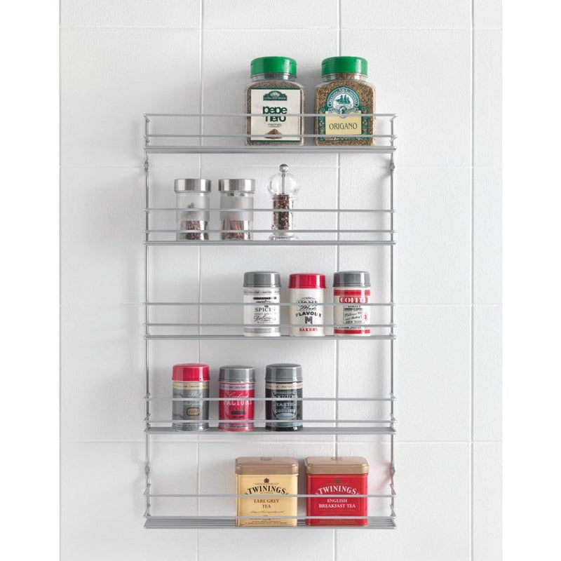 Load image into Gallery viewer, Metaltex space saver smart kitchen pepito kruidenrek 5 etages 36x8x58 cm zilver
