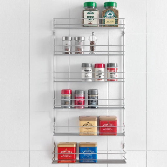 Metaltex pepito kruidenrek 6 etages 36x8x71 cm zilver