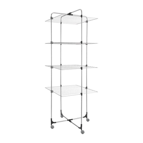 Metaltex aliseo droogtoren 40 m drooglijn 4 etages 76x68x189 cm zilver zwart