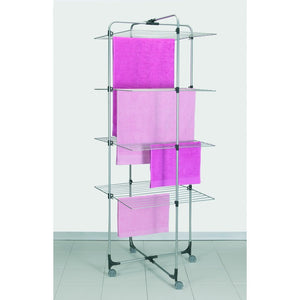 Metaltex aliseo droogtoren 40 m drooglijn 4 etages 76x68x189 cm zilver zwart