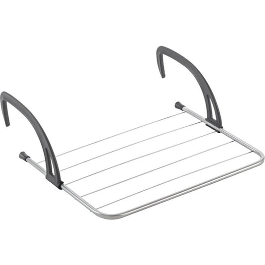 Metaltex favonio radiator-balkon droogrek 3 m drooglijn zilver zwart