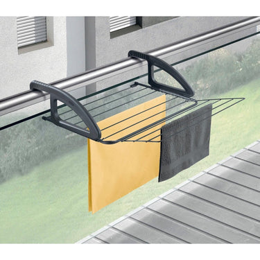 Tomado - droogrek hangend bries - 6 meter drooglengte - ophangen aan radiator, deur, douchewand of balkon - verstelbare ophanghaken - zwart