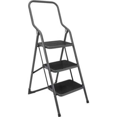 Metaltex huishoudtrap kappa 3 46x62x136 cm rvs grijs zwart