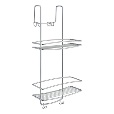 Metaltex doucherek 2-laags met haken onda zilverkleurig