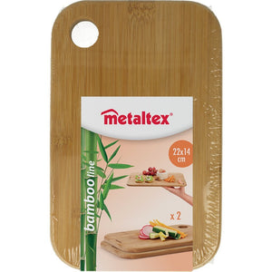 Metaltex bambooplanken 22x14x1 cm 2 stuks