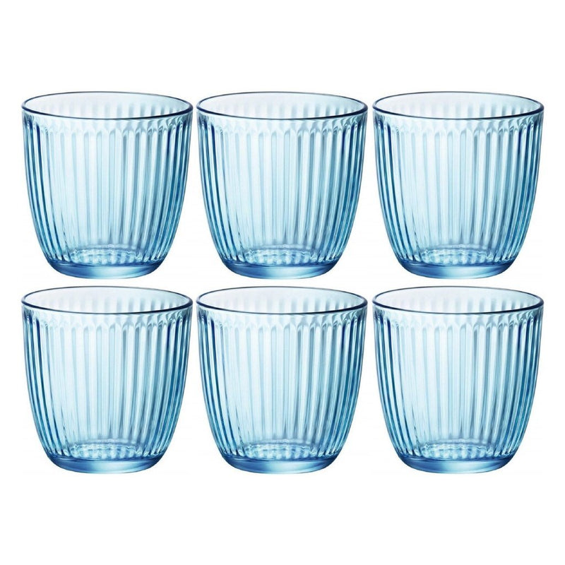 Load image into Gallery viewer, Overige merken bormioli rocco waterglazen 290 ml 6 stuks blauw transparant glas

