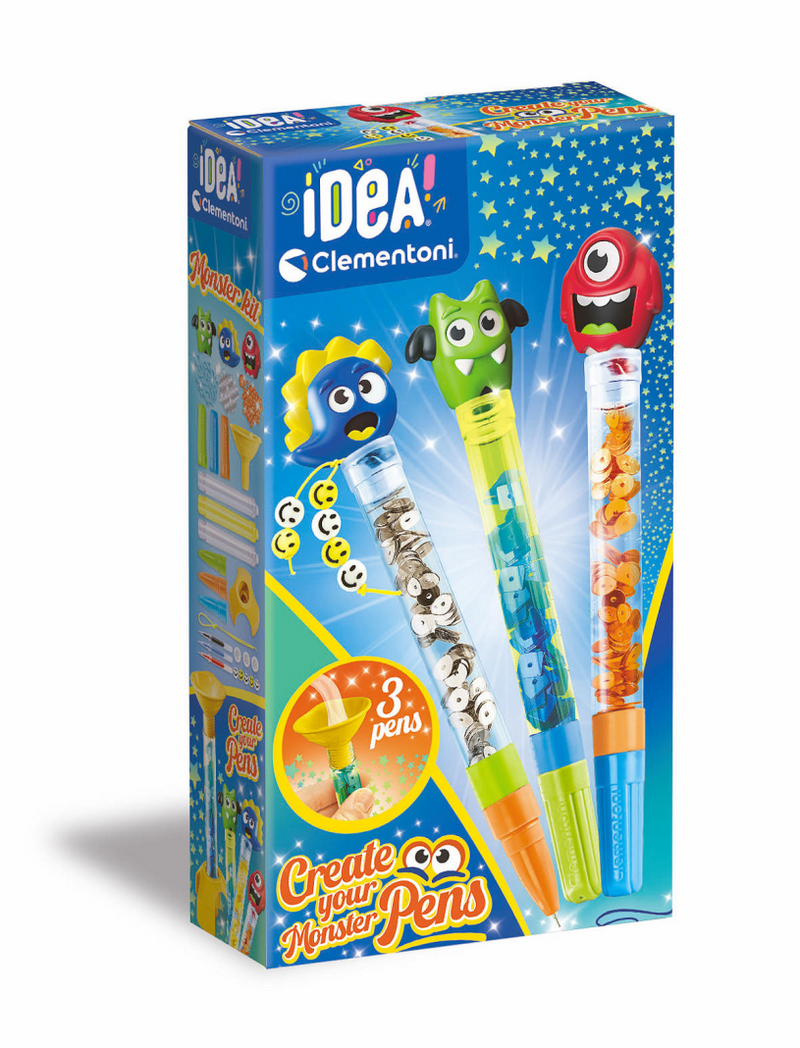 Afbeelding laden in galerijviewer, Clementoni idea - glitterpennen - knutselpakket vol accessoires - het creatieve cadeautje - glitterpennen maken - vanaf 6 jaar

