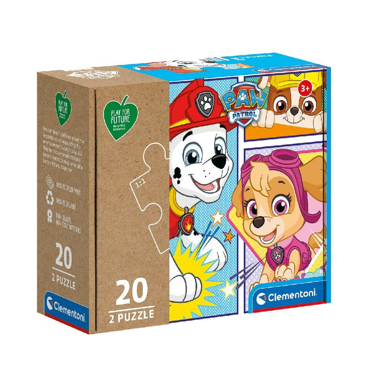 Load image into Gallery viewer, Clementoni puzzel paw patrol 2x20 stukjes
