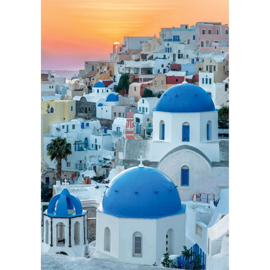 Clementoni high quality collection puzzel + poster santorini 1000 stukjes