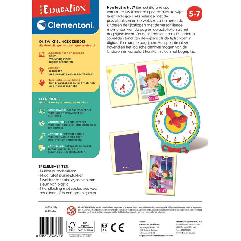 Load image into Gallery viewer, Clementoni Education Hoe laat is het?
