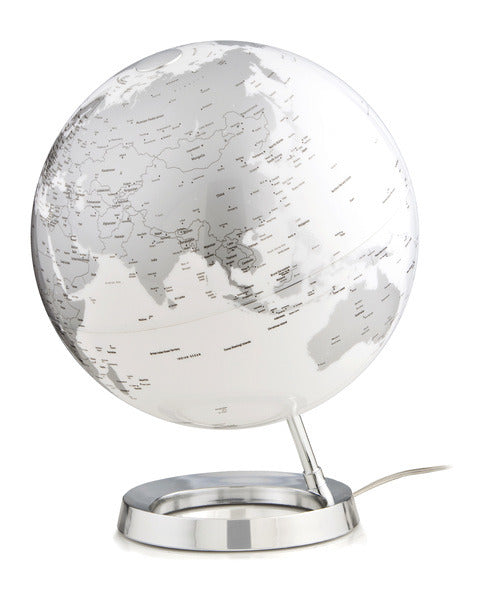 Load image into Gallery viewer, Atmosphere nr-0331f7ns-gb globe bright chrome 30cm diameter kunststof voet engelstalig
