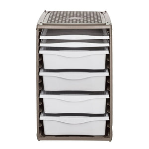 Bama ri,ordino opbergsysteem 34x41x53 cm taupe wit