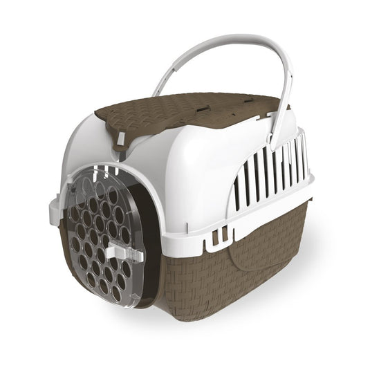 Bama pet transportbox 52x33x34 cm taupe wit