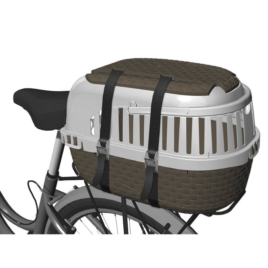 Bama pet transportbox 59x38x37 cm taupe wit