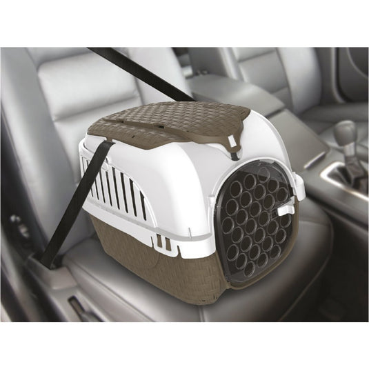 Bama pet transportbox 59x38x37 cm taupe wit
