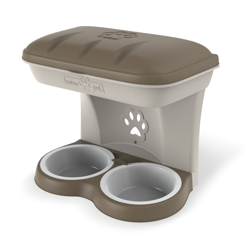Load image into Gallery viewer, Bama pet hondenvoederbak 48x27x42 cm taupe
