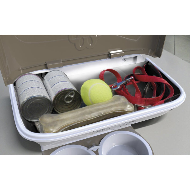 Load image into Gallery viewer, Bama pet hondenvoederbak 48x27x42 cm taupe
