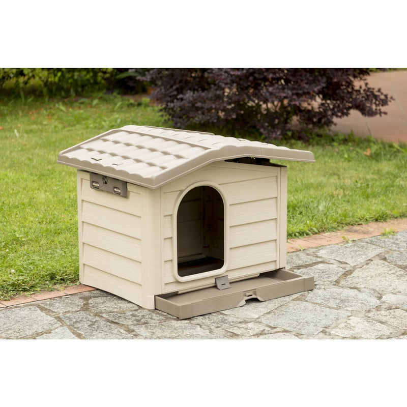 Load image into Gallery viewer, Bama pet cuccia hondenhok 89x75x62 cm beige taupe
