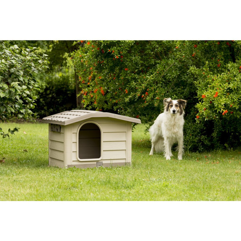 Load image into Gallery viewer, Bama pet cuccia hondenhok 89x75x62 cm beige taupe
